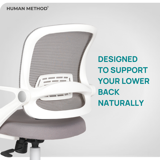 HUMAN METHOD BLOSSOM ERGONOMIC MID BACK REVOLVING OFFICE CHAIR - GREY