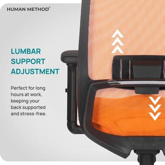 HUMAN METHOD AMAZE ERGONOMIC MID BACK REVOLVING OFFICE CHAIR - ORANGE