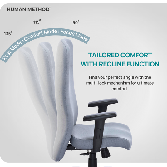 HUMAN METHOD SUPREMO ERGONOMIC SUPER HIGH BACK REVOLVING CHAIR - GREY