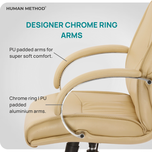 HUMAN METHOD OPERA HIGH BACK REVOLVING CHAIR (PREMIUM) - BEIGE