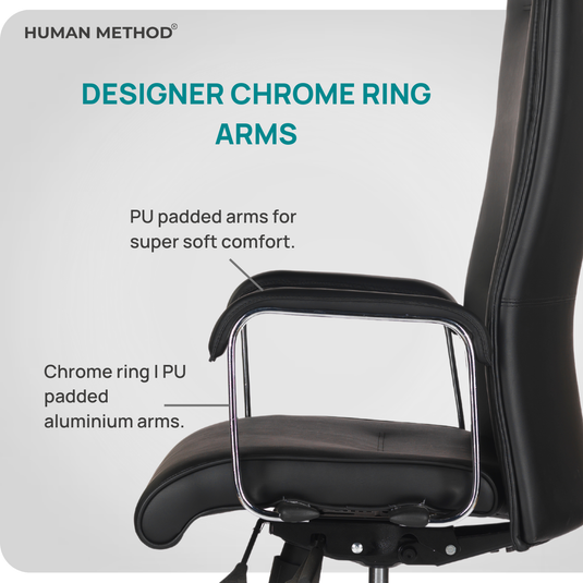HUMAN METHOD ACCORD PREMIUM MID BACK REVOLVING OFFICE CHAIR - RICH BLACK