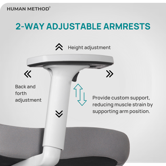 HUMAN METHOD FLORIDA PRO PREMIUM ERGONOMIC MID BACK REVOLVING OFFICE CHAIR  - PLATINUM GREY