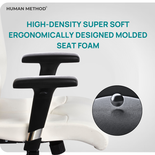 HUMAN METHOD PROGRESS PREMIUM MID BACK REVOLVING CHAIR - WHITE