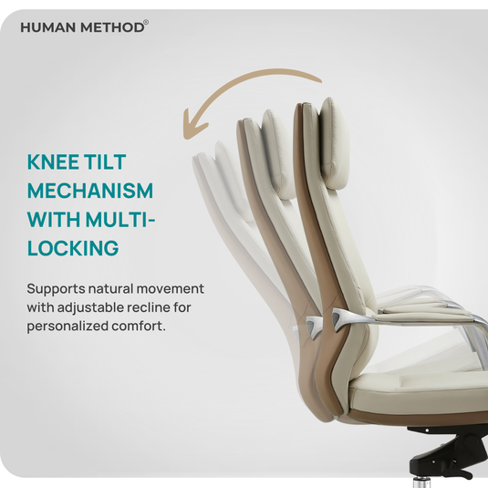 HUMAN METHOD CROWN HIGH BACK REVOLVING CHAIR - BEIGE