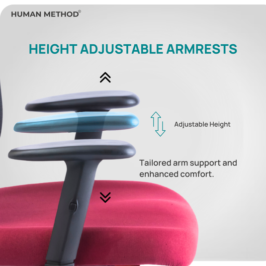 HUMAN METHOD VIBE PLUS ERGONOMIC MID BACK REVOLVING OFFICE CHAIR - MAROON