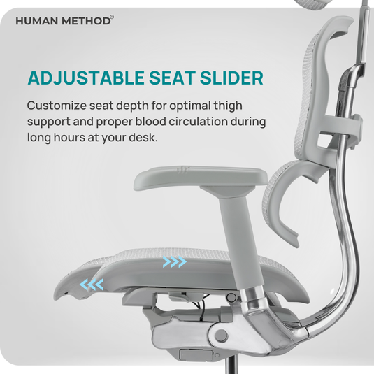 HUMAN METHOD AURA ELITE 2.0 HIGH BACK REVOLVING CHAIR - GREY