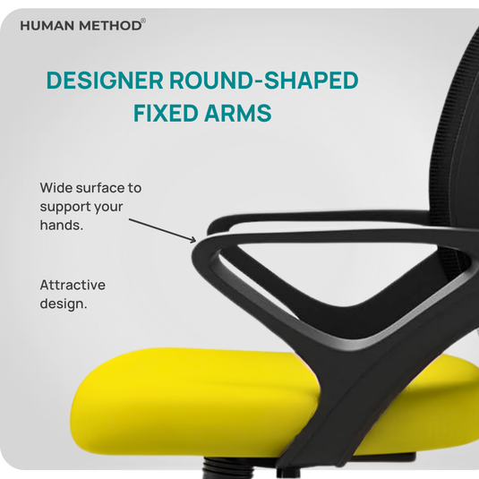 HUMAN METHOD BLOSSOM ERGONOMIC MID BACK REVOLVING OFFICE CHAIR - BLACK - GREEN