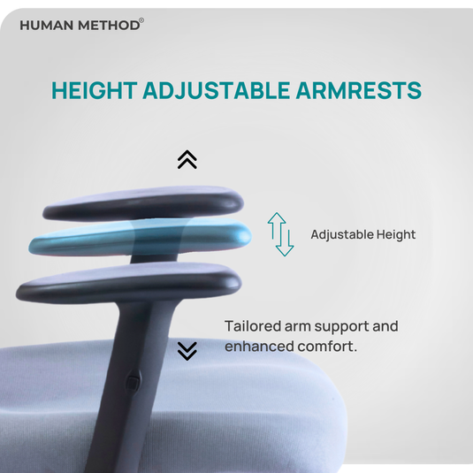 HUMAN METHOD VIBE PLUS ERGONOMIC HIGH BACK REVOLVING OFFICE CHAIR - GREY