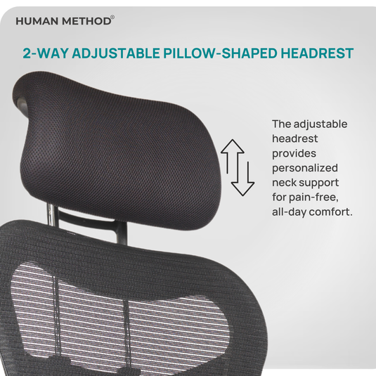 HUMAN METHOD TASK (PREMIUM) HIGH BACK REVOLVING CHAIR - BLACK