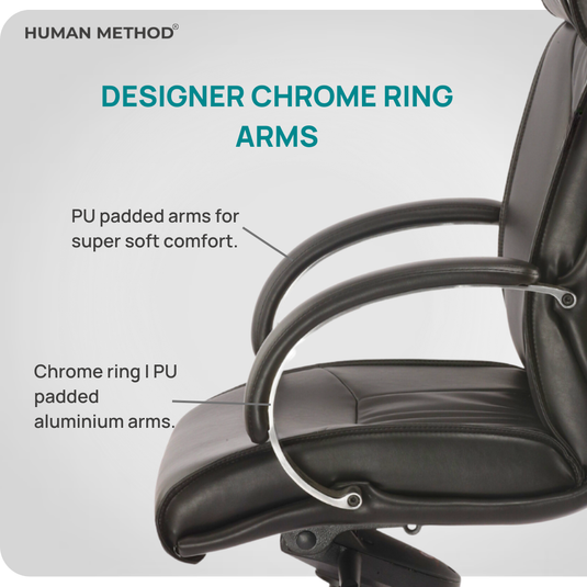 HUMAN METHOD OPERA HIGH BACK REVOLVING CHAIR (PREMIUM) - BLACK