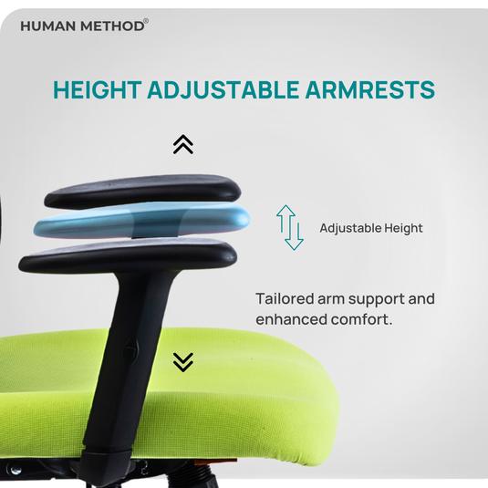 HUMAN METHOD VIBE PLUS ERGONOMIC MID BACK REVOLVING OFFICE CHAIR - GREEN