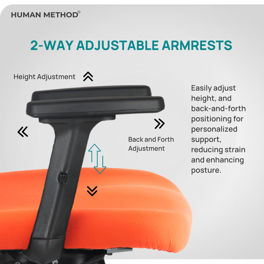 HUMAN METHOD VIBE PRO ERGONOMIC MID BACK REVOLVING OFFICE CHAIR - ORANGE