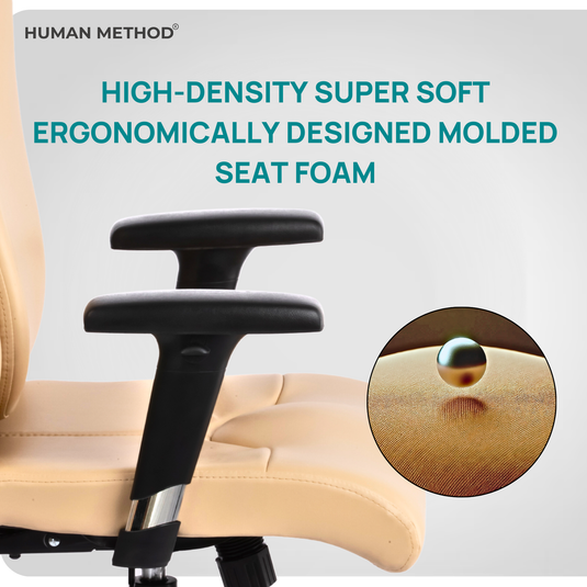 HUMAN METHOD PROGRESS PREMIUM MID BACK REVOLVING CHAIR - BEIGE