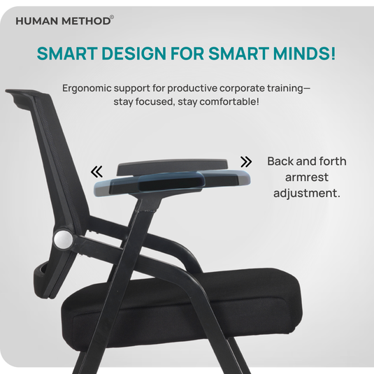 HUMAN METHOD FLEXI TRAINING CHAIR - WITHOUT WRITING PAD AND WITHOUT WHEELS