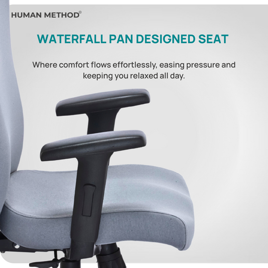 HUMAN METHOD SUPREMO ERGONOMIC SUPER HIGH BACK REVOLVING CHAIR - GREY