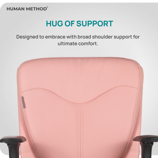 HUMAN METHOD PROMPT MID BACK REVOLVING CHAIR (ELEGANCE) - MILLENIAL PINK