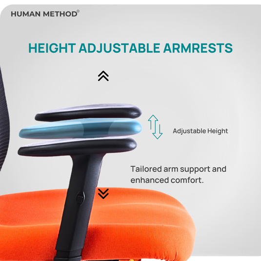 HUMAN METHOD VIBE PLUS ERGONOMIC HIGH BACK REVOLVING OFFICE CHAIR - ORANGE