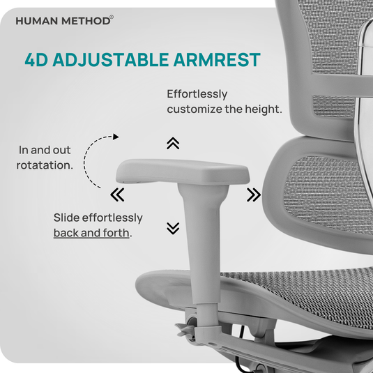 HUMAN METHOD AURA ULTRA HIGH BACK REVOLVING CHAIR - GREY
