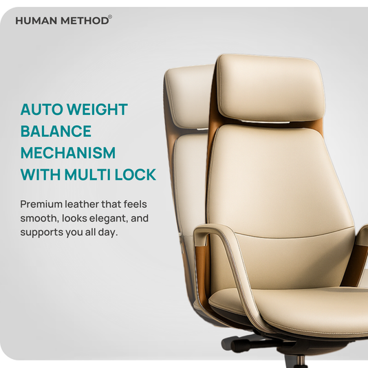 HUMAN METHOD CRUISE HIGH BACK GL REVOLVING CHAIR - BEIGE