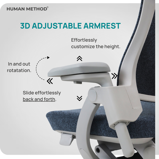 HUMAN METHOD GRAVITY HIGH BACK REVOLVING CHAIR - GRAPHITE BLUE