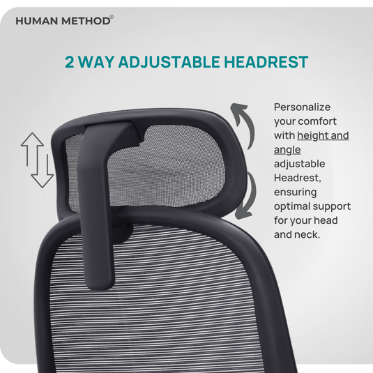 HUMAN METHOD ZYRA HIGH BACK REVOLVING CHAIR - JET BLACK