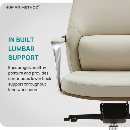 HUMAN METHOD CROWN HIGH BACK REVOLVING CHAIR - BEIGE