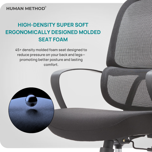 HUMAN METHOD ZENETH HIGH BACK REVOLVING CHAIR - JET BLACK