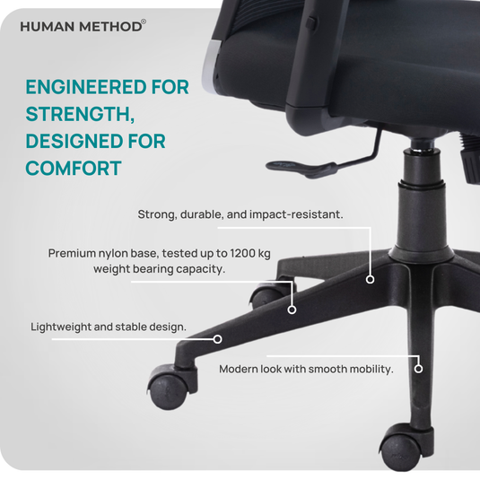 HUMAN METHOD VIBE PLUS ERGONOMIC HIGH BACK REVOLVING OFFICE CHAIR - BLACK