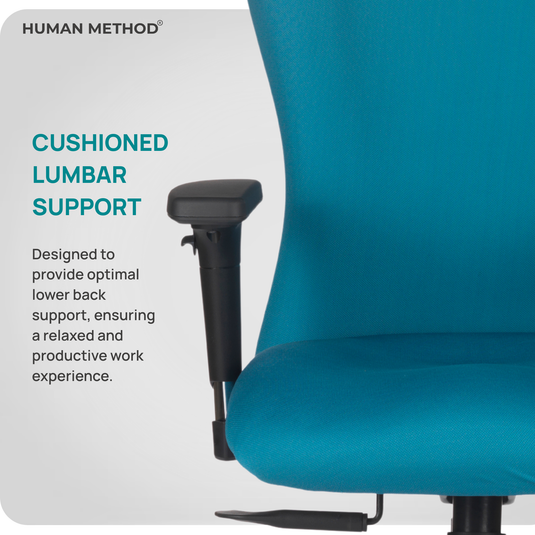 HUMAN METHOD VINTAGE (ELEGANCE) ERGONOMIC MID BACK REVOLVING OFFICE CHAIR - MINT BLUE