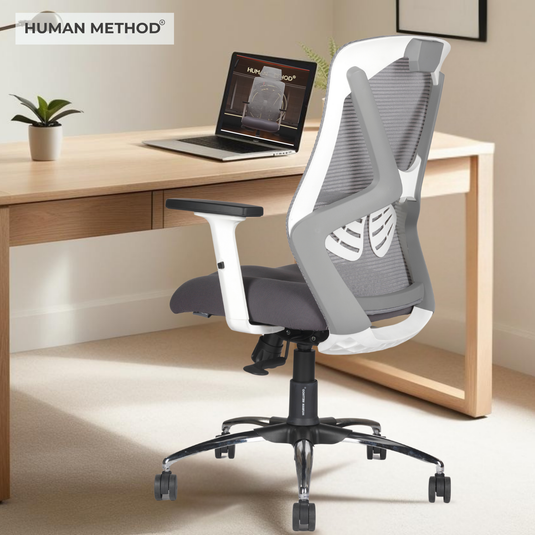 HUMAN METHOD SIENA PRO ERGONOMIC MID BACK REVOLVING OFFICE CHAIR - PLATINUM GREY