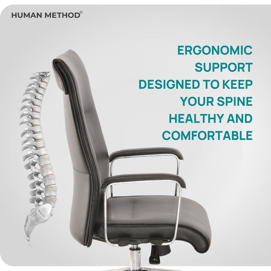 HUMAN METHOD ACCORD PREMIUM MID BACK REVOLVING OFFICE CHAIR - RICH BLACK