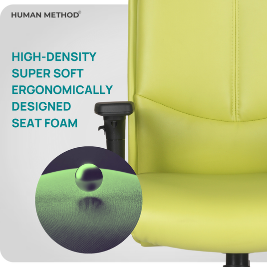 HUMAN METHOD SERENA PREMIUM HIGH BACK REVOLVING OFFICE CHAIR - PALE GREEN