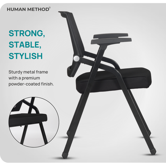 HUMAN METHOD FLEXI TRAINING CHAIR - WITHOUT WRITING PAD AND WITHOUT WHEELS