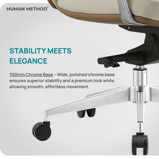 HUMAN METHOD CROWN MID BACK REVOLVING CHAIR - BEIGE