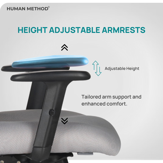 HUMAN METHOD VIBE PLUS ERGONOMIC HIGH BACK REVOLVING OFFICE CHAIR - STERLING GREY
