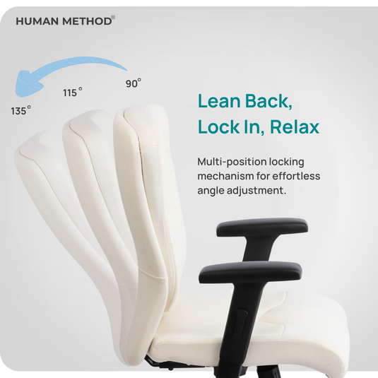 HUMAN METHOD PROMPT HIGH BACK REVOLVING CHAIR (ELEGANCE) - WHITE