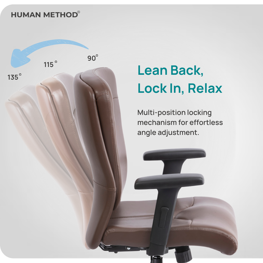 HUMAN METHOD PROMPT HIGH BACK REVOLVING CHAIR (ELEGANCE) - BROWN
