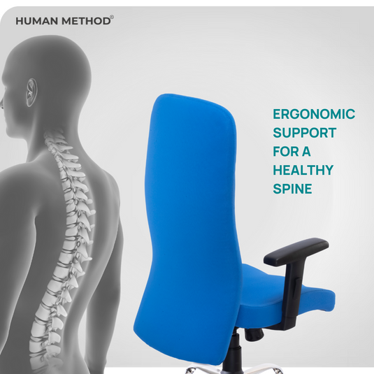 HUMAN METHOD SUPREMO ERGONOMIC SUPER HIGH BACK REVOLVING CHAIR - BLUE