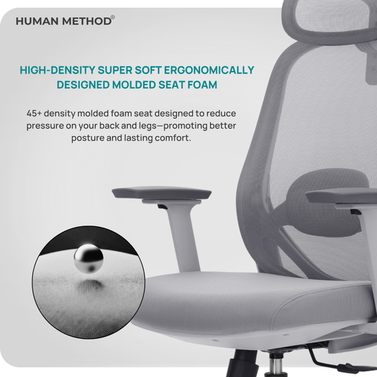 HUMAN METHOD ZYRA HIGH BACK REVOLVING CHAIR - GREY