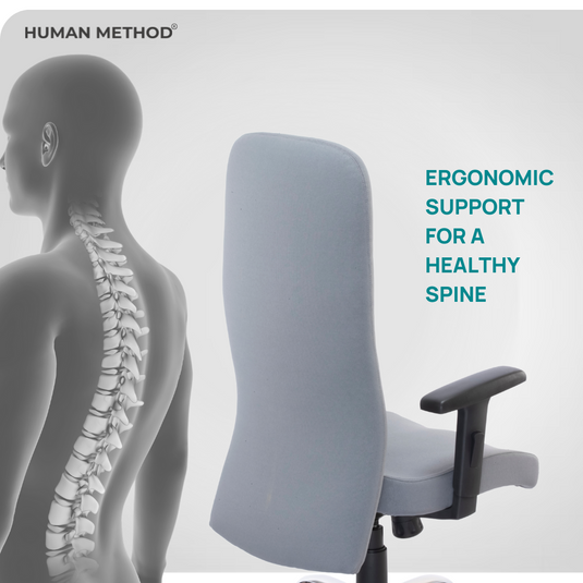 HUMAN METHOD SUPREMO ERGONOMIC SUPER HIGH BACK REVOLVING CHAIR - GREY