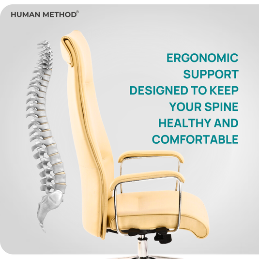 HUMAN METHOD ACCORD PREMIUM SUPER HIGH BACK REVOLVING OFFICE CHAIR - BEIGE