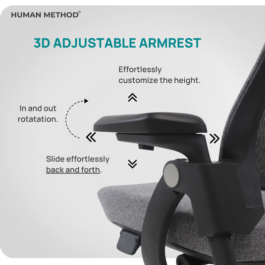 HUMAN METHOD GRAVITY HIGH BACK REVOLVING CHAIR -BLACK