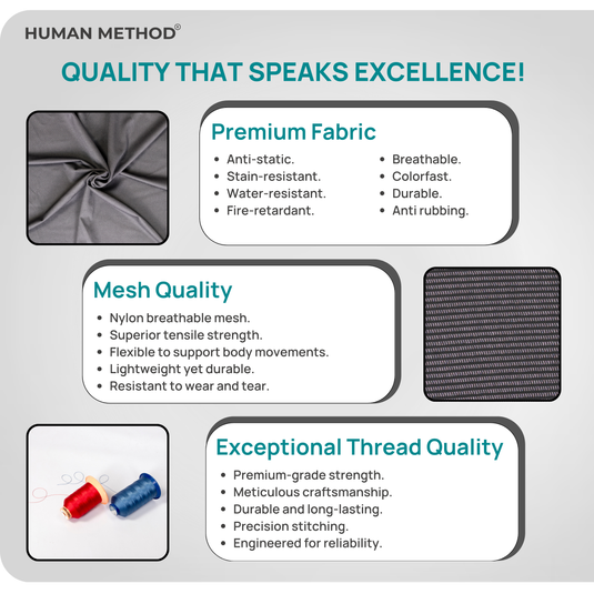 HUMAN METHOD VIBE PLUS ERGONOMIC MID BACK REVOLVING OFFICE CHAIR - BLACK