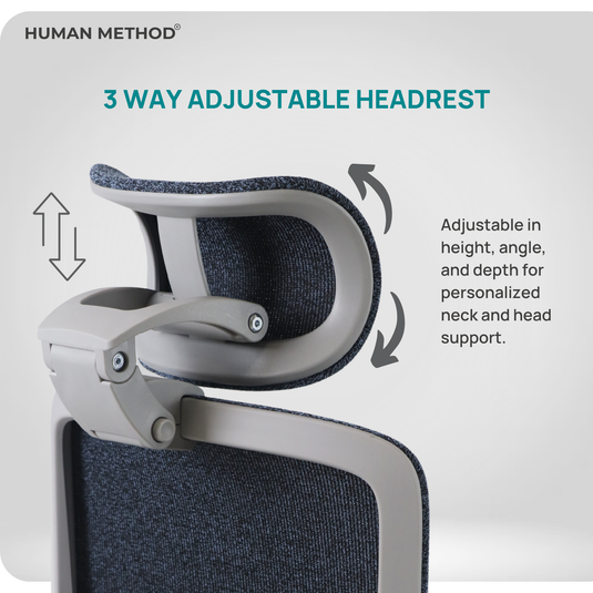 HUMAN METHOD GRAVITY HIGH BACK REVOLVING CHAIR - GRAPHITE BLUE