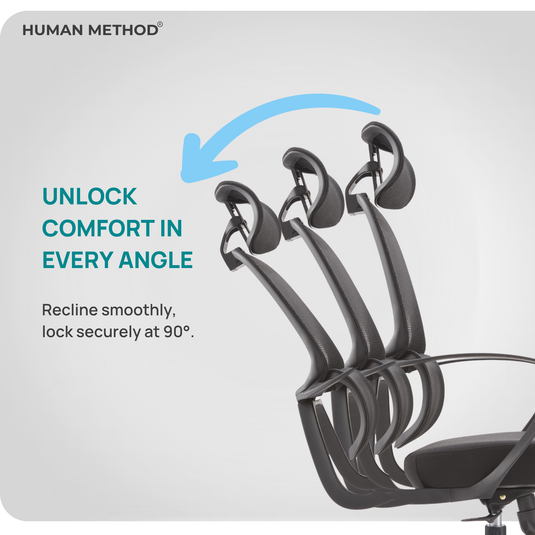 HUMAN METHOD ZENETH HIGH BACK REVOLVING CHAIR - JET BLACK