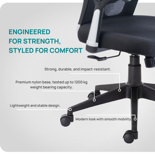 HUMAN METHOD VIBE ELITE ERGONOMIC HIGH BACK REVOLVING OFFICE CHAIR - BLACK