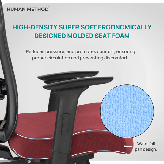 HUMAN METHOD TASK (PREMIUM) HIGH BACK REVOLVING CHAIR - MAROON