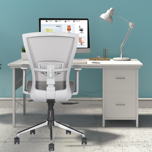 HUMAN METHOD FLORIDA PRO PREMIUM ERGONOMIC MID BACK REVOLVING OFFICE CHAIR  - PLATINUM GREY
