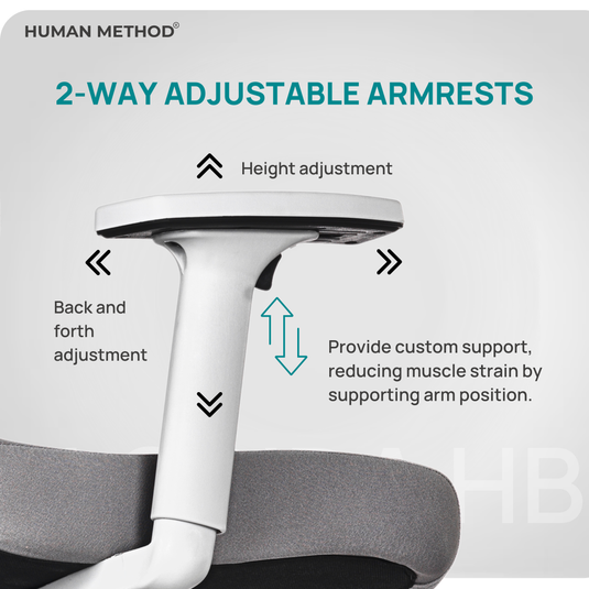 HUMAN METHOD FLORIDA PRO PREMIUM ERGONOMIC HIGH BACK REVOLVING OFFICE CHAIR - PLATINUM GREY