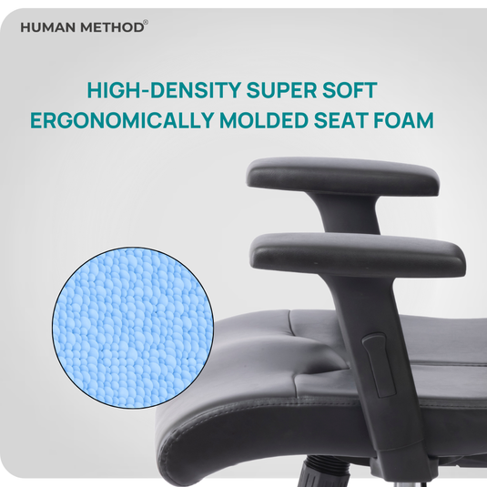 HUMAN METHOD PROMPT MID BACK REVOLVING CHAIR (ELEGANCE) - BLACK